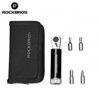 ROCKBROS Mini Bicycle Repair Kit Hand Tool Set Dual-Drive Ratchet Handle Wrench Screwdriver with Hexagon